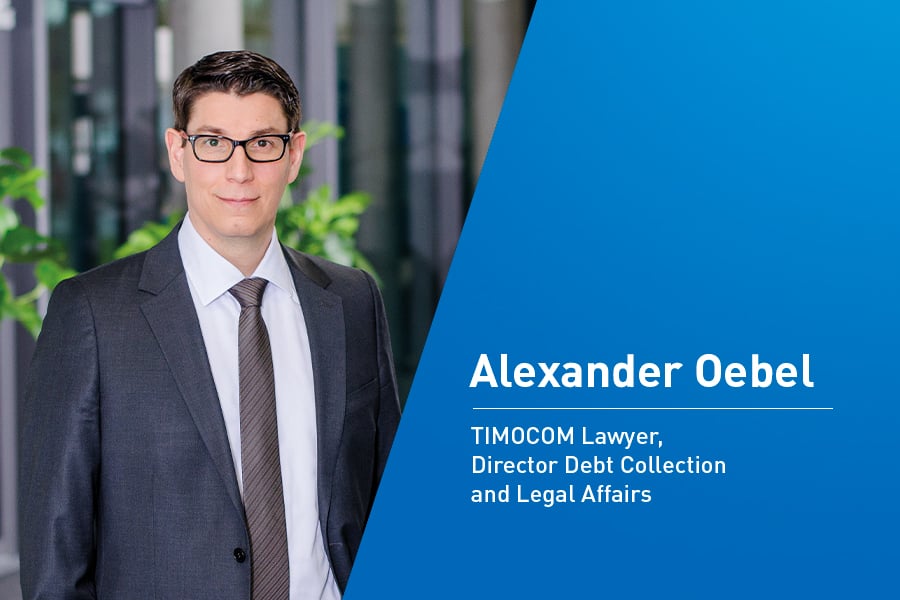 Entrevista com Alexander Oebel, advogado da TIMOCOM, Director Debt Collection & Legal Affairs
