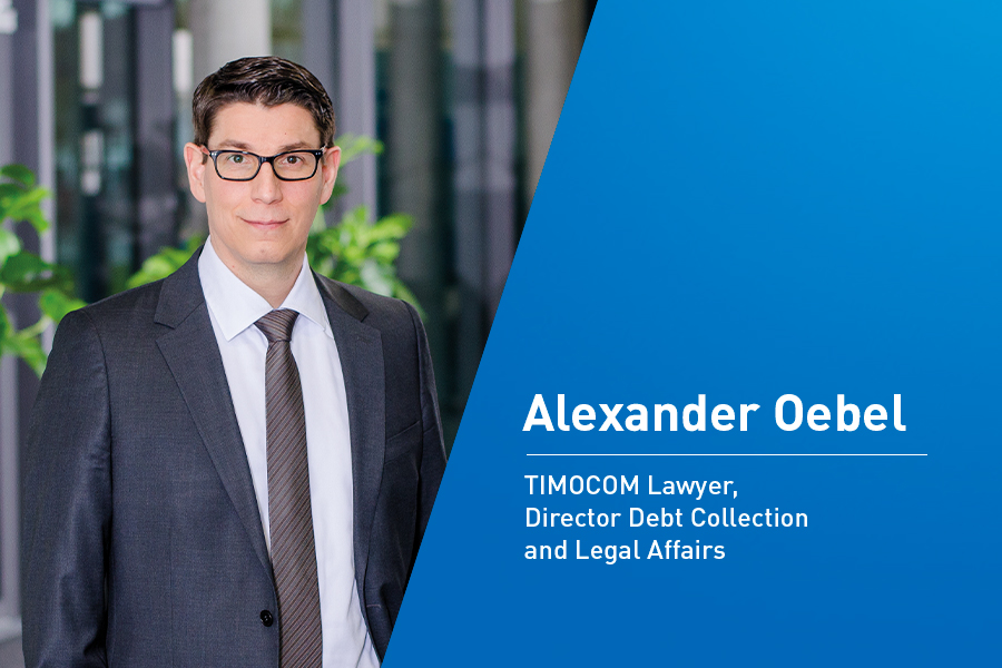 Entrevista com Alexander Oebel, advogado da TIMOCOM, Director Debt Collection & Legal Affairs